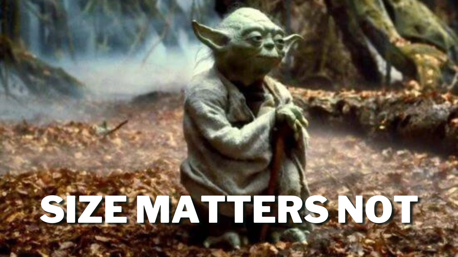 Yoda: "Size matters not."